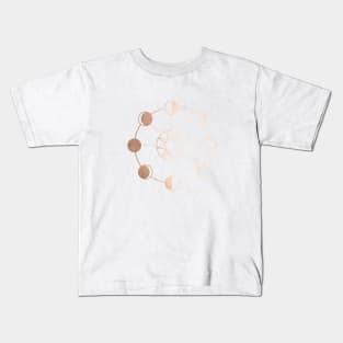 Rose Gold Lunar Calendar Kids T-Shirt